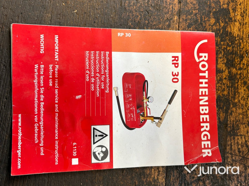 Provtryckspump - Rothenberger, VVS