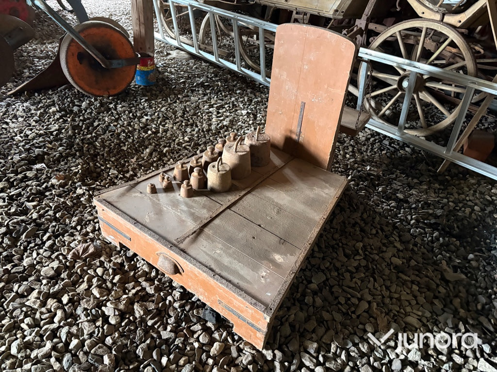 Decimalvåg Lindells Vågfabrik, 500 kg, Med vikter