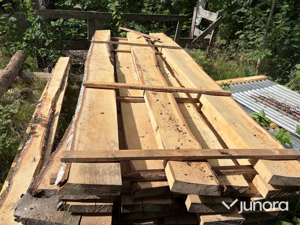 Virke - ca 1 kubik okantade björkplank