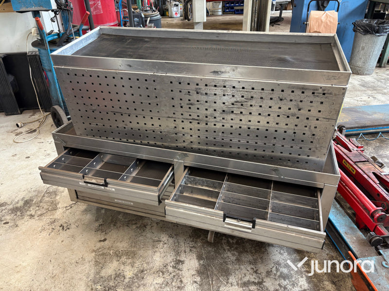 2 St Sortiment Skåp för fordon + 1 st Utdragbar Arbetsbänk