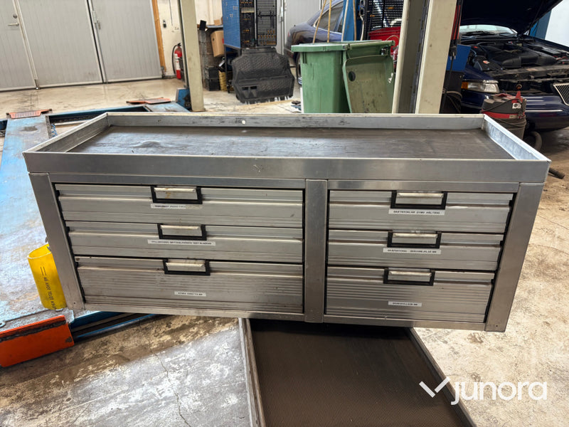 2 St Sortiment Skåp för fordon + 1 st Utdragbar Arbetsbänk