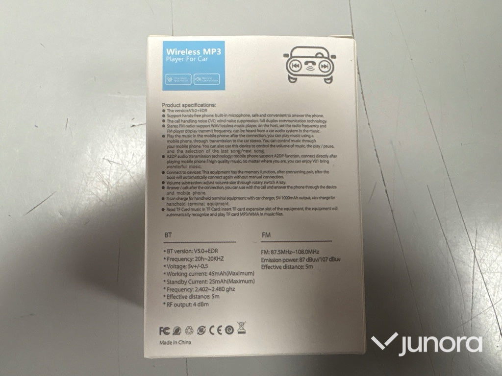 FM sändare - X8 Wireless, Bluetooth, Handsfree, 100st