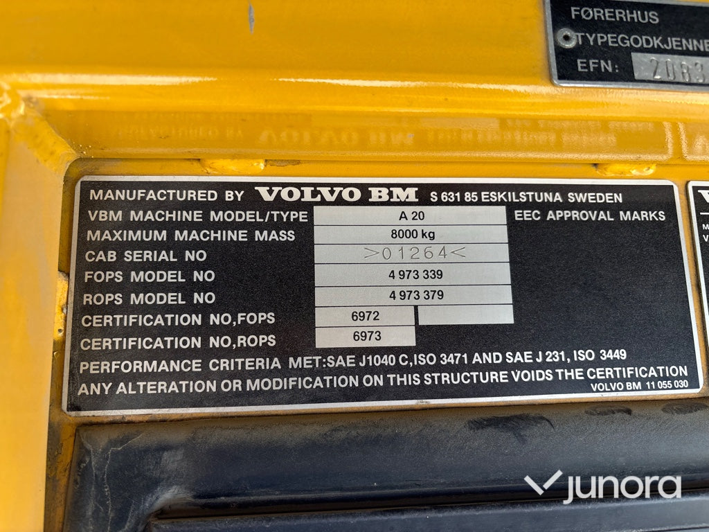 Dumper - Volvo, A20, 6x6
