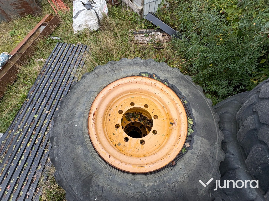 Däck + Fälg - Dunlop 335/80 R20, Till hjullastare