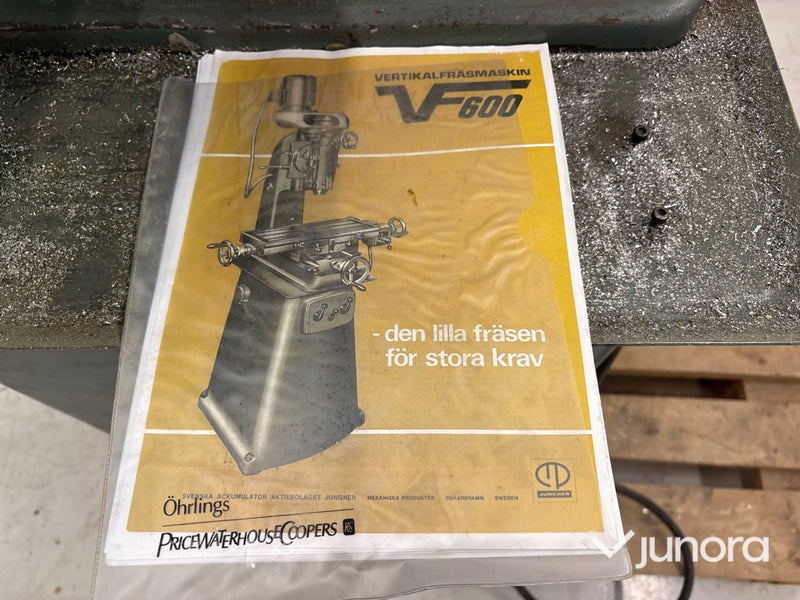 Fräs / Vertikalfräsmaskin - Mattson & Zetterlund VF600
