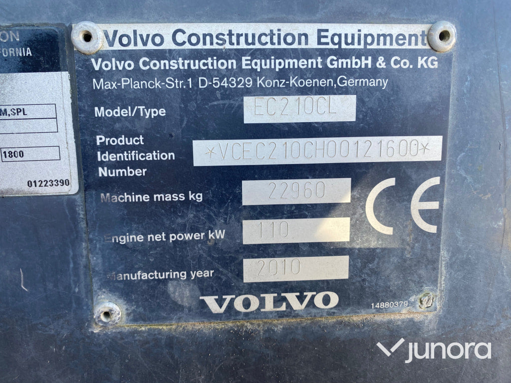 Grävmaskin - Volvo, EC210CL