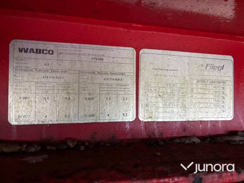 Maskintrailer - Fliegl, VTS 360