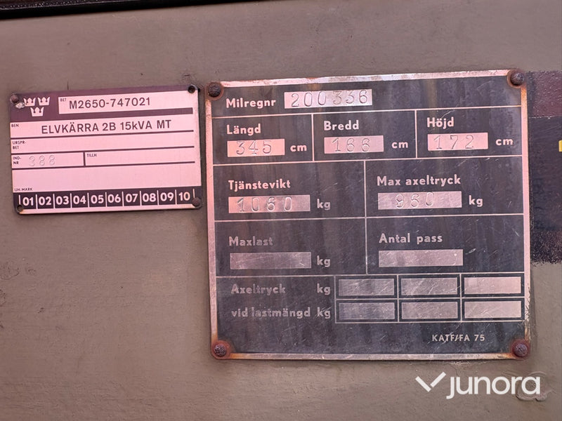 Elverk - Kalmar Mekaniska, Elvkärra 2B 15kVA MT