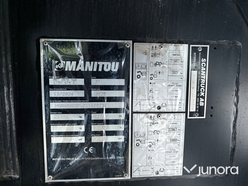 Teleskoplastare Manitou MRT 2570 inkl. tillbehör