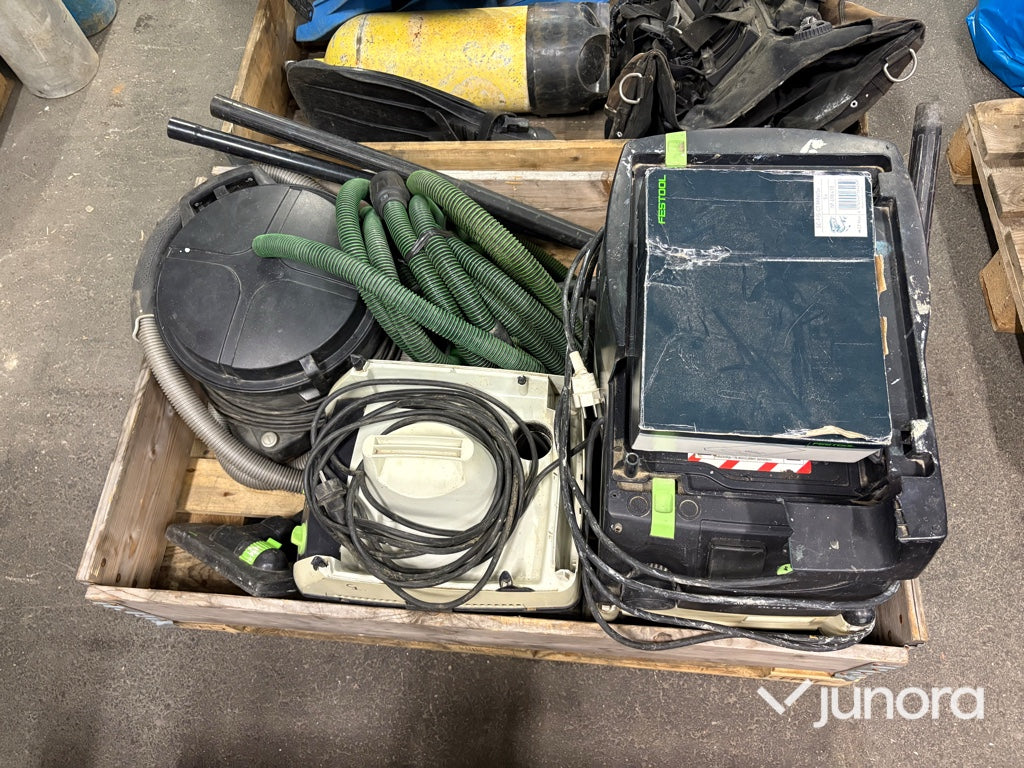 Dammsugare – 3 st (2× Festool, 1× Nilfisk)