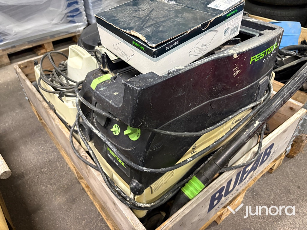 Dammsugare – 3 st (2× Festool, 1× Nilfisk)