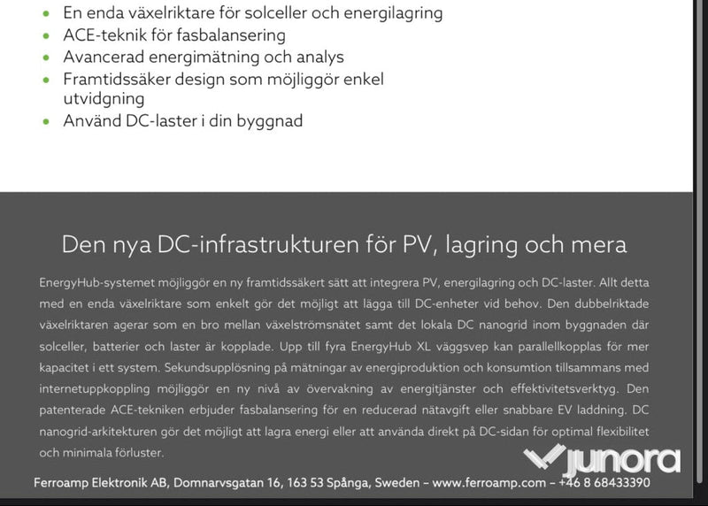 Växelriktare - Ferroamp EnergyHub XL 28 kW