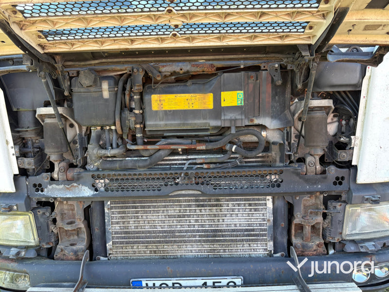 Scania liftdumper flak med container