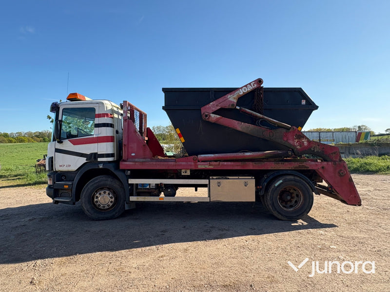 Scania liftdumper flak med container