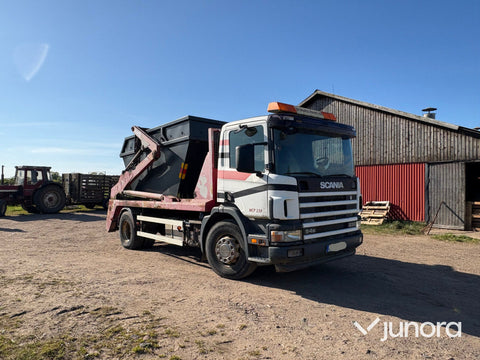 Scania liftdumper flak med container