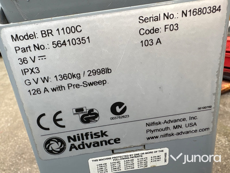 Åkbar sop- och skurmaskin – Nilfisk Advance BR 1100C (36 V)