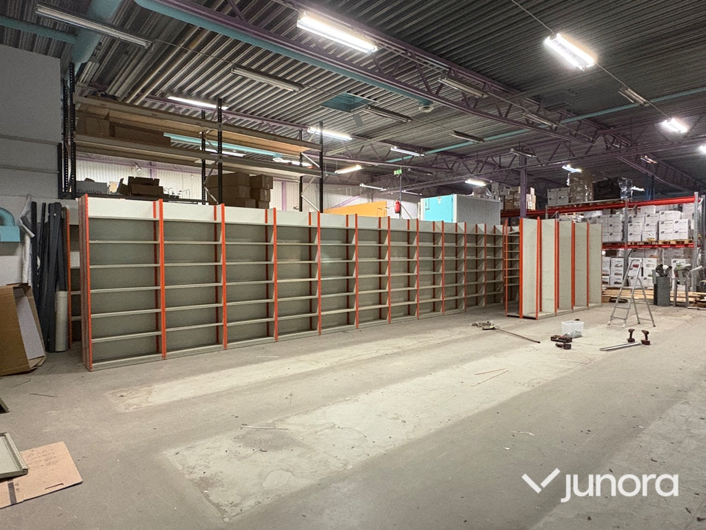Hyllsystem med entresol – Lagerinredning 240 m²