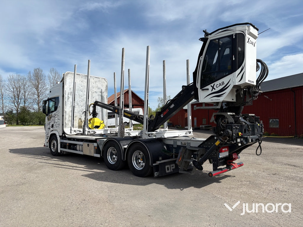 Timmerbil med kran - Scania, R660B6X4NB