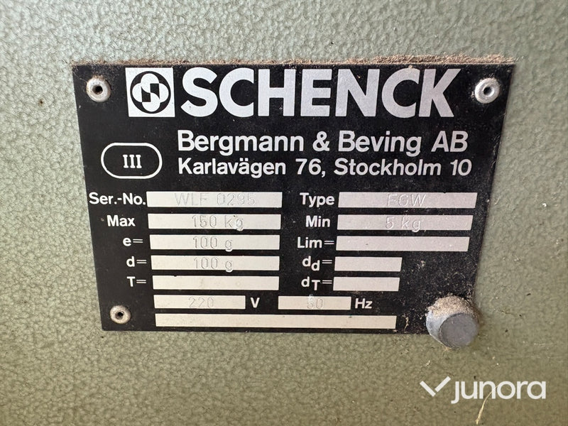Industrivåg Schenck FGM – 150 kg kapacitet