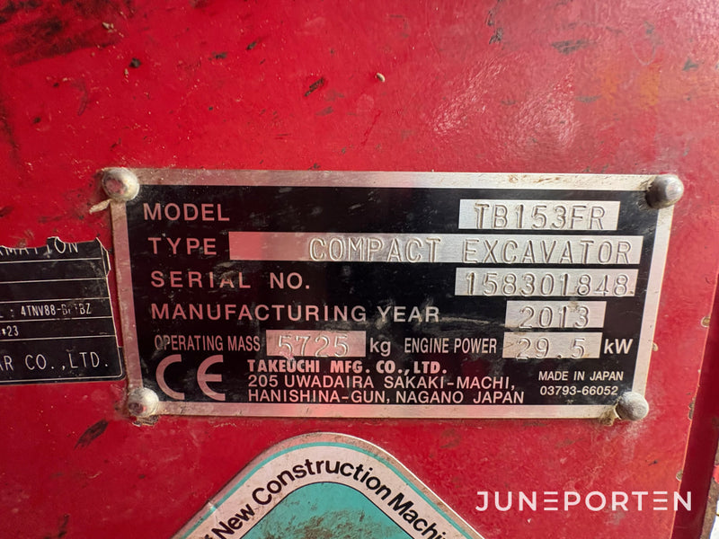 Bandgrävmaskin Take-Job TB 153 FR