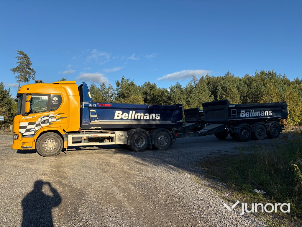 Lastbil + Släp + Flak - Scania, P420 B6X2*4NB
