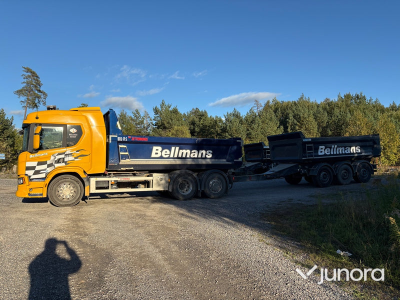 Lastbil + Släp + Flak - Scania, P420 B6X2*4NB