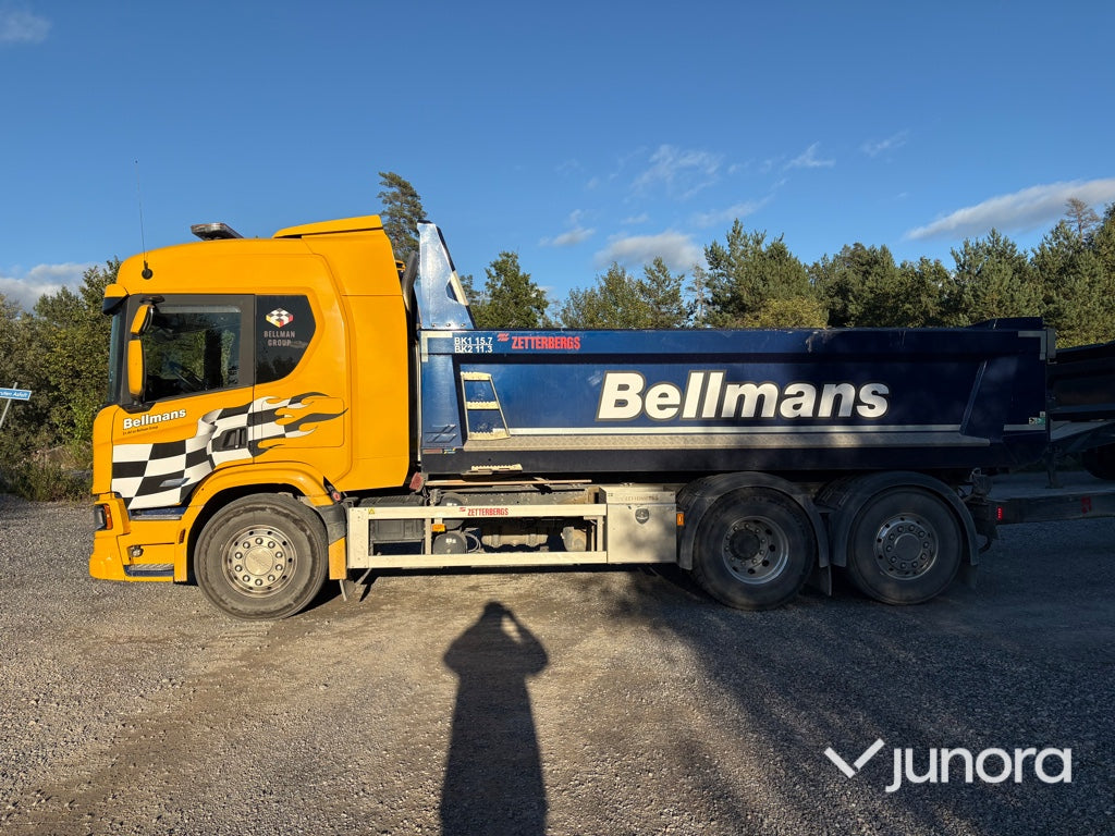 Lastbil + Släp + Flak - Scania, P420 B6X2*4NB