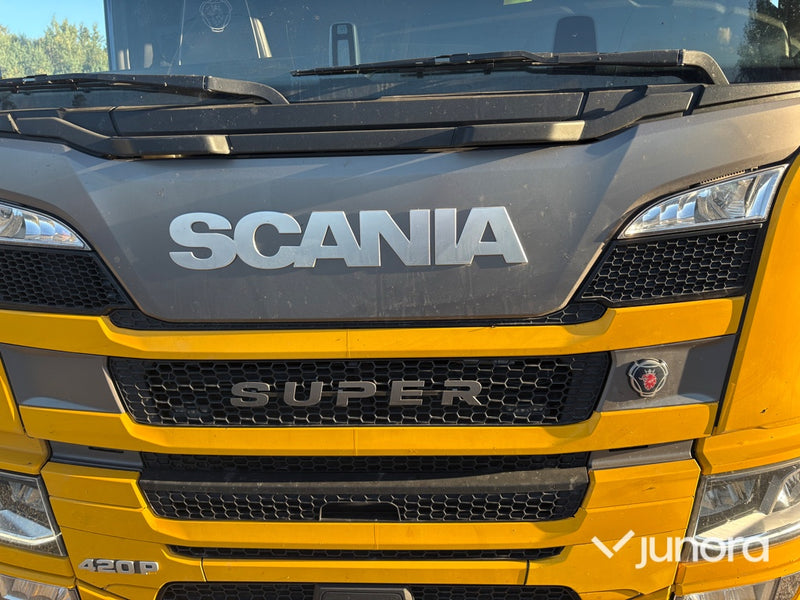 Lastbil + Släp + Flak - Scania, P420 B6X2*4NB