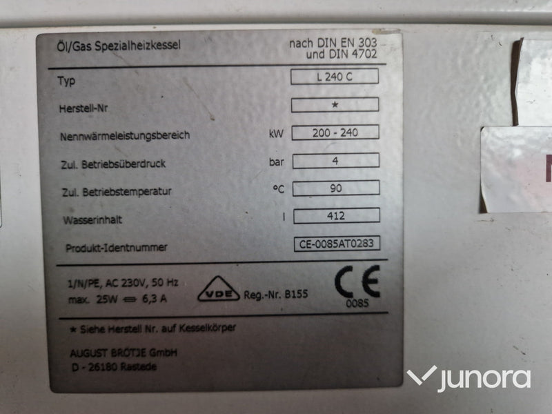 Baxi värmepanna - med Mafa silo / brännare, 200–240 kW