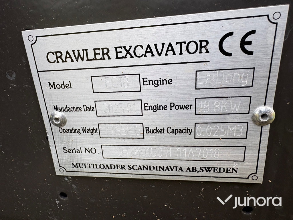 Minigrävare - Multiloader, EC18