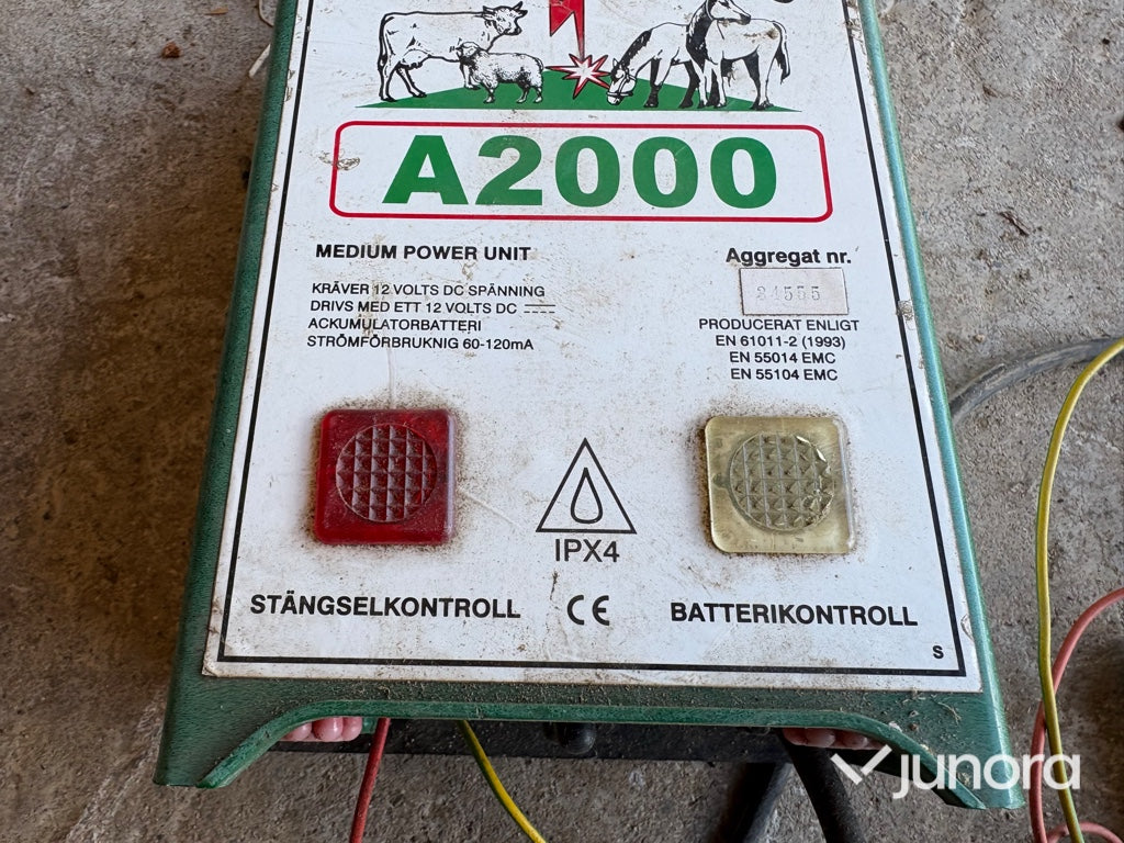 Batteriaggregat till elstängsel - Euro Guard, A2000
