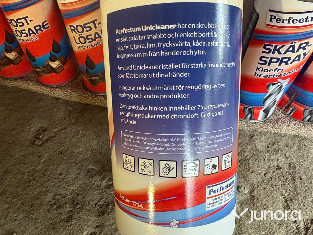 Rengörings- och smörjprodukter – Unicleaner dukar, rostlösare och skärspray