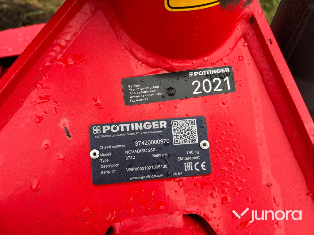 Slåttermaskin - Pöttinger, Novadisc 262