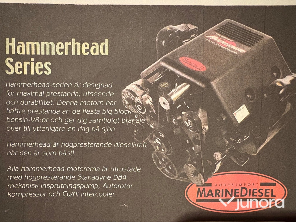 Båtmotorer – MarineDiesel Hammerhead MD350SC (2st), båt kan medfölja