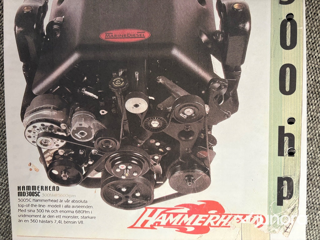 Båtmotorer – MarineDiesel Hammerhead MD350SC (2st), båt kan medfölja