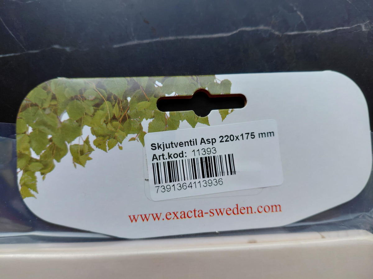Gallerventil och skjutventil i trä tex till bastu