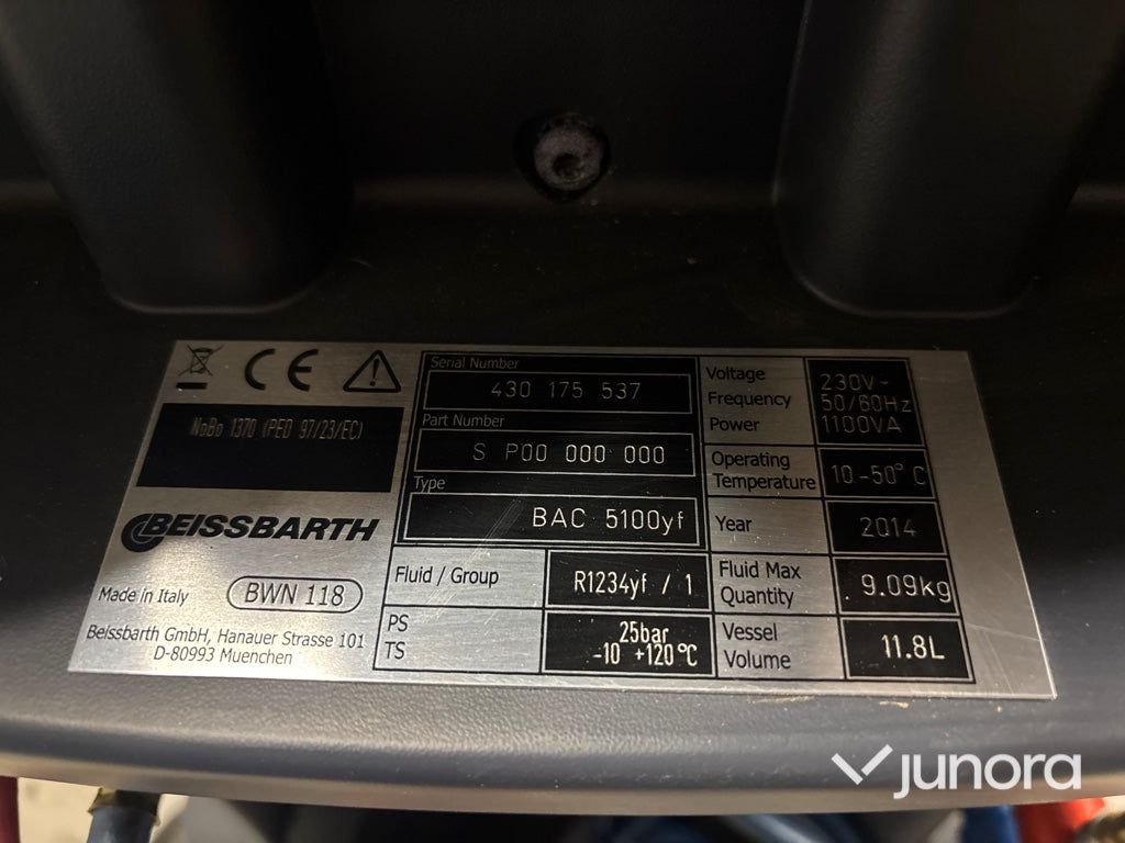 AC maskin - Beissbarth, BAC 5100yf/R1234yf