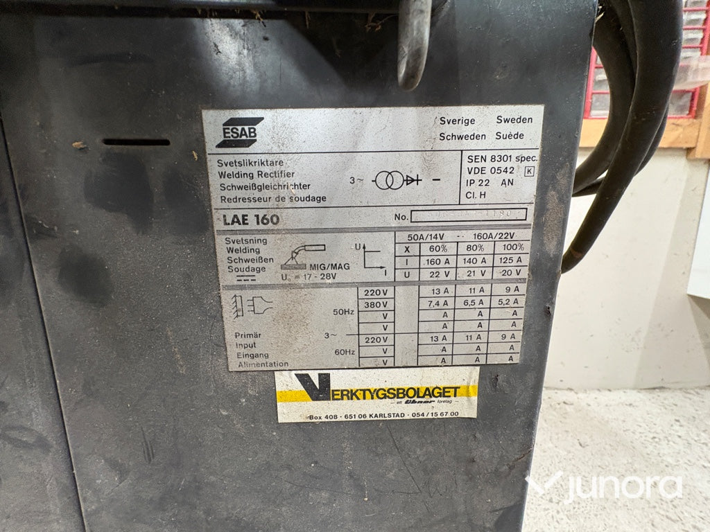 MIG/MAG Svets - ESAB, LAE 160