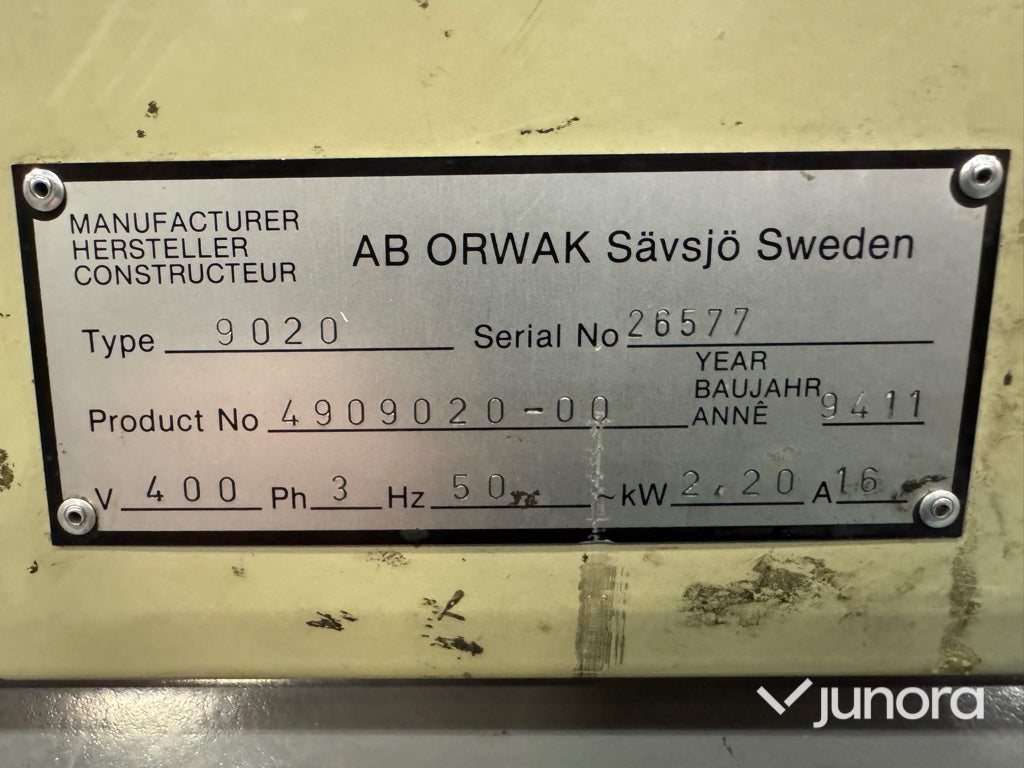 Komprimator - Orwak 9020 balpress