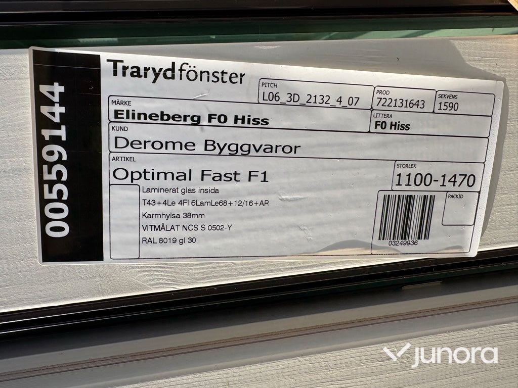 Fönster - Traryd, Optimal Fast F1, 6st