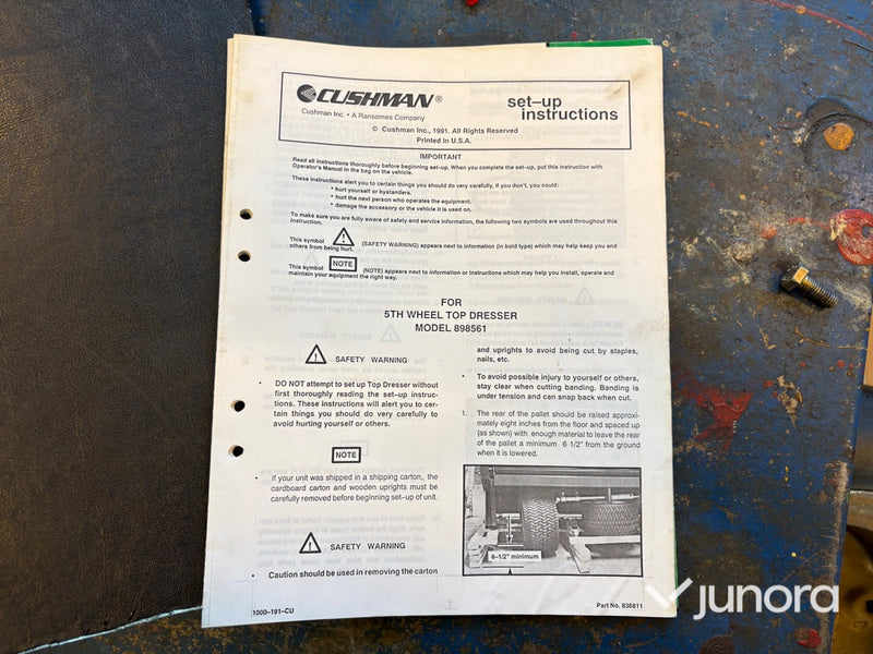 Topdresser - Cushman, 5th Wheel Top Dresser