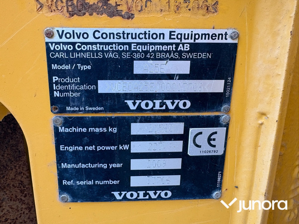 Dumper - Volvo A25E – 2009