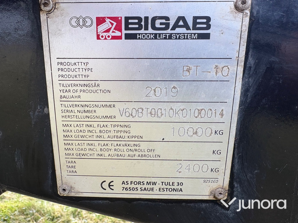 Dumpervagn - Bigab, BT-10