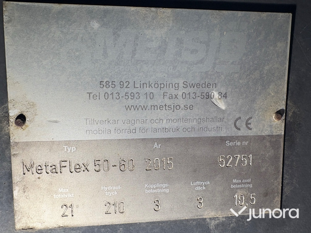 Lastväxlarvagn med flak - Metsjö MetaFlex 50-60