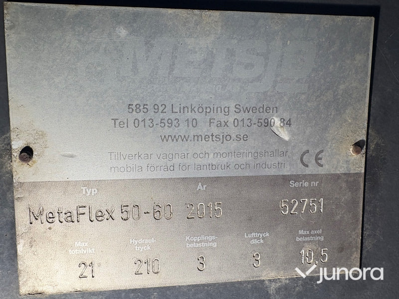 Lastväxlarvagn med flak - Metsjö MetaFlex 50-60