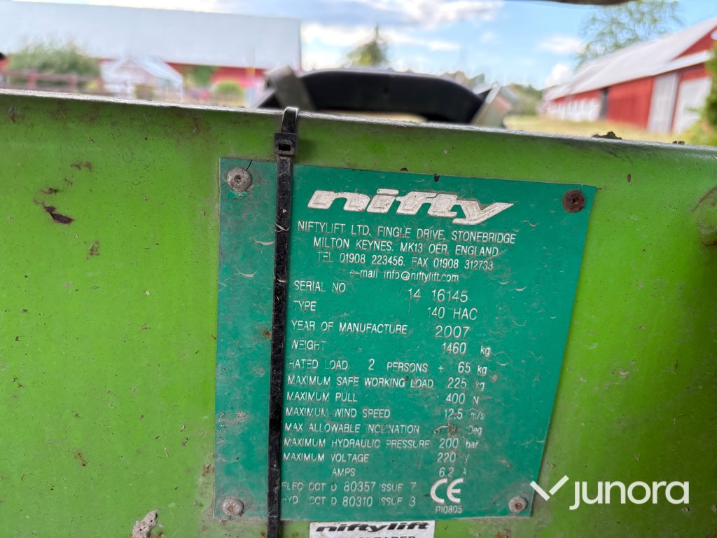 Släpvagnslift - Niftylift 140H / TM40