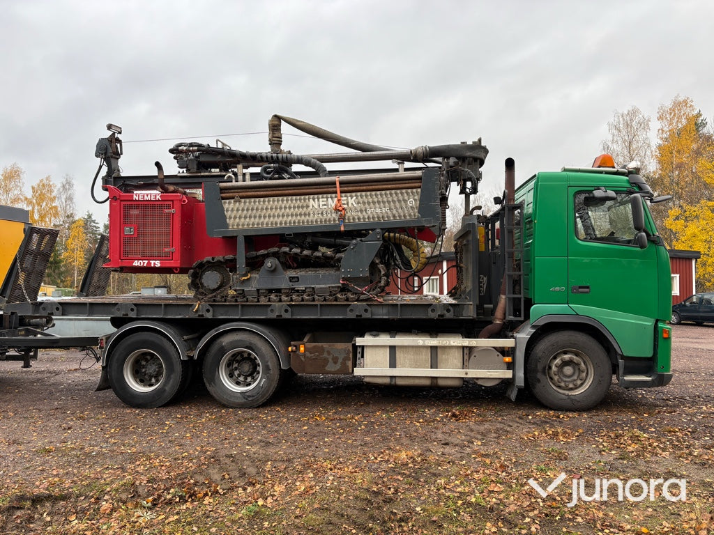 Borrekipage Volvo FH12 Nemek 407 TS Atlas Copco DrillAir