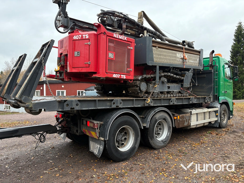 Borrekipage Volvo FH12 Nemek 407 TS Atlas Copco DrillAir