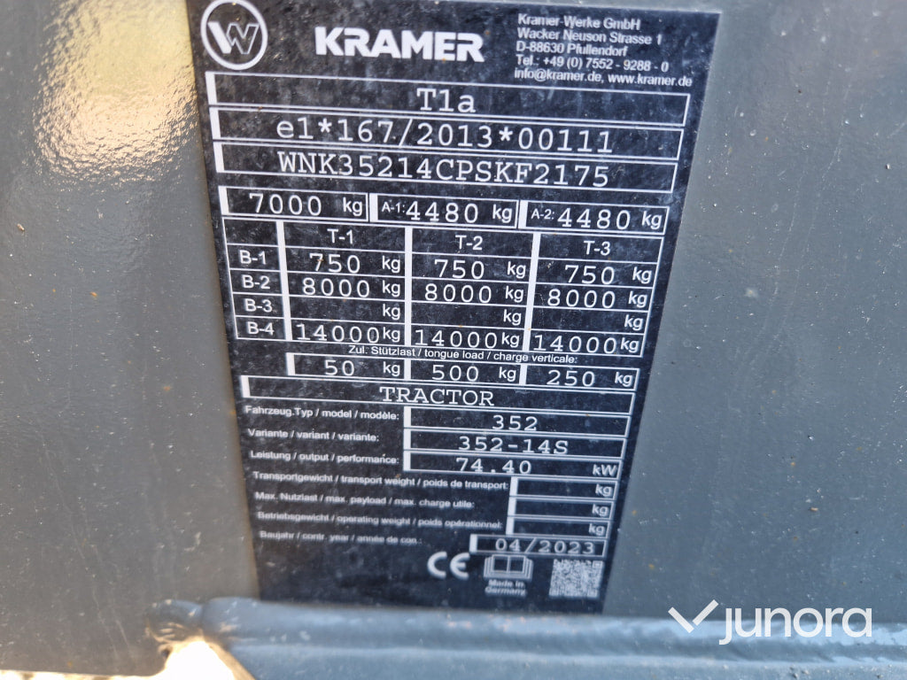 Hjullastare + Vikplog - Kramer 8115, Holms PVL240C