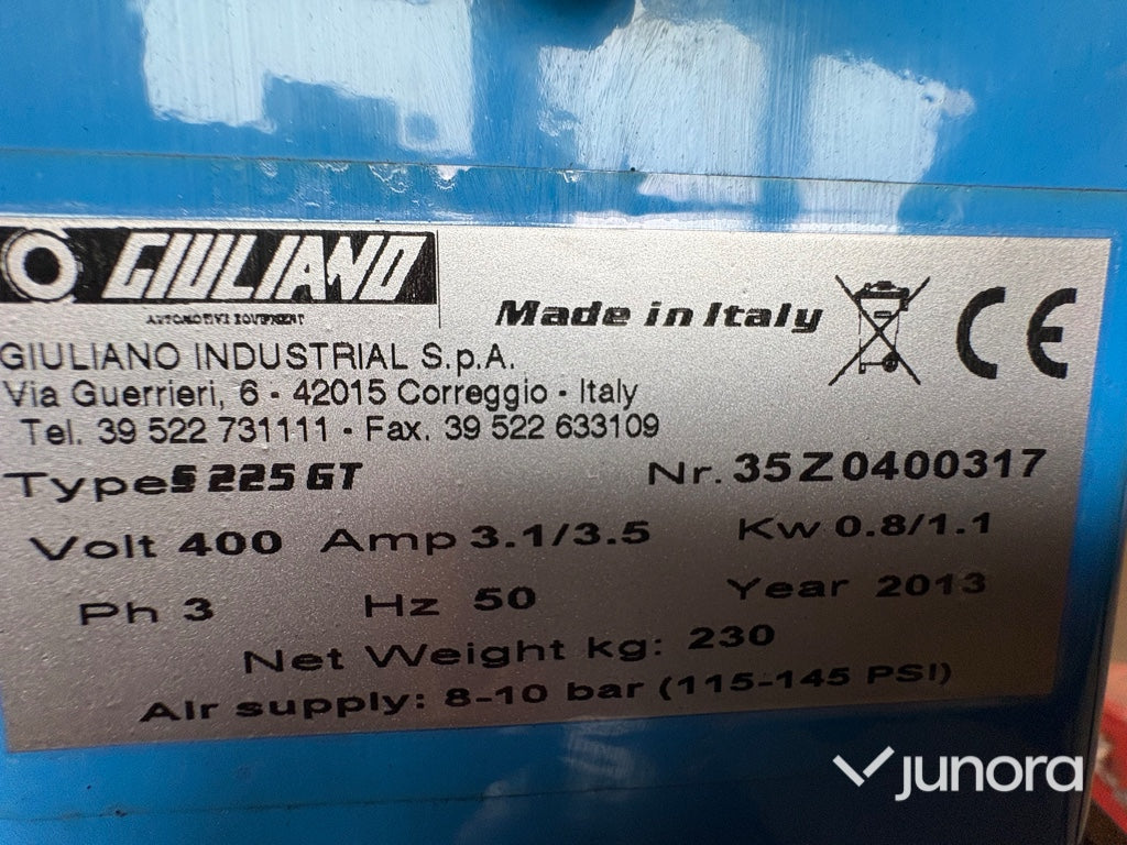 Däckmaskin – Giuliano S225 GT
